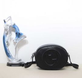 Gucci Blondie Mini Shoulder Crossbody Bag with Interlocking G Black Leather 760175