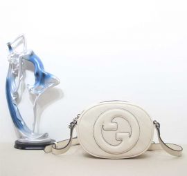 Gucci Blondie Mini Shoulder Crossbody Bag with Interlocking G White Leather 760175