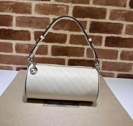 Gucci Blondie Small Shoulder Bag with Round Interlocking G White Leather 760169