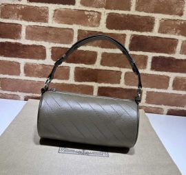 Gucci Blondie Small Shoulder Bag with Round Interlocking G Dark Green Leather 760169