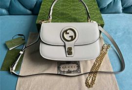 Gucci White Leather Blondie Small Top Handle Bag 735101