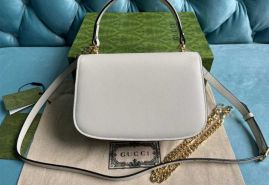 Gucci White Leather Blondie Small Top Handle Bag 735101