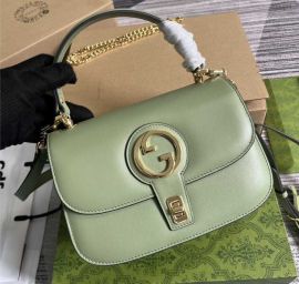 Gucci Green Leather Blondie Small Top Handle Bag 735101