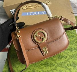 Gucci Brown Leather Blondie Small Top Handle Bag 735101
