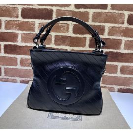 Gucci Blondie Small Tote Shoulder Bag Black Leather 751518