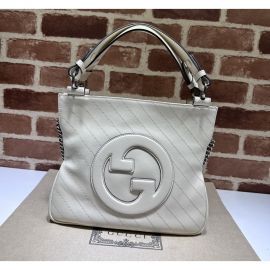Gucci Blondie Small Tote Shoulder Bag White Leather 751518