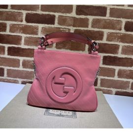 Gucci Blondie Small Tote Shoulder Bag Pink Leather 751518