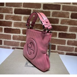 Gucci Blondie Small Tote Shoulder Bag Pink Leather 751518