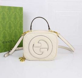 Gucci Blondie Top Handle Bag with Interlocking G White Leather 744434