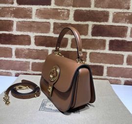 Gucci Brown Leather Blondie Top Handle Shoulder Bag 735101