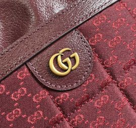 Gucci Burgundy Quilted Mini GG Canvas Bucket Shoulder Bag 752583