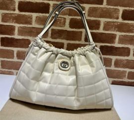 Gucci Deco Medium Tote Bag Off White Quilted Leather 746210