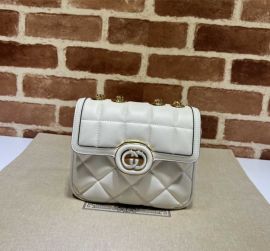 Gucci Deco Mini Shoulder Bag White Leather 741457