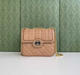 Gucci Deco Mini Shoulder Bag Rose Pink Leather 741457