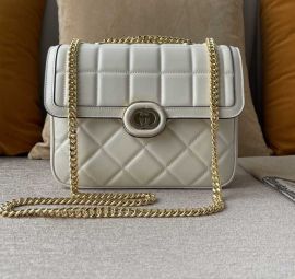Gucci Deco Small Shoulder White Leather Bag 740834