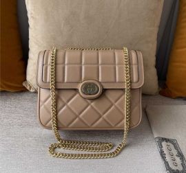 Gucci Deco Small Shoulder Rose Beige Leather Bag 740834