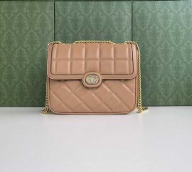 Gucci Deco Small Rose Pink Leather Shoulder Bag 740834