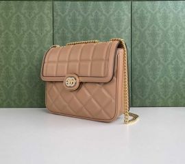 Gucci Deco Small Rose Pink Leather Shoulder Bag 740834