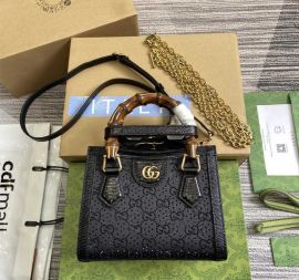 Gucci Diana GG Crystal Mini Hobo Tote Bag 707449
