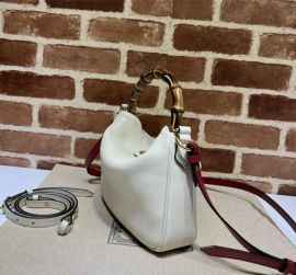 Gucci Diana Small Shoulder Bag with Bamboo Handle White Leather 746251