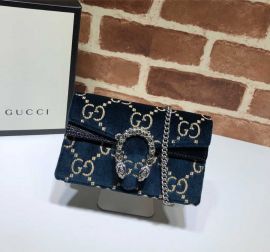 Gucci Dionysus Chain Shoulder Navy Blue GG Velvet Bag 476432