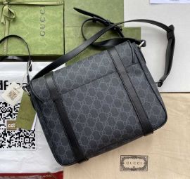Gucci GG Canvas Messenger Shoulder Bag Black 658542