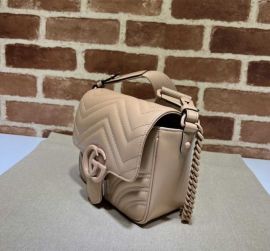 Gucci GG Marmont Beige Matelasse Leather Shoulder Bag 739681