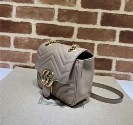 Gucci GG Marmont Mini Shoulder Bag Nude Matelasse Leather 739682