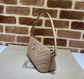 Gucci GG Marmont Shoulder Rose Beige Leather Bag 739166