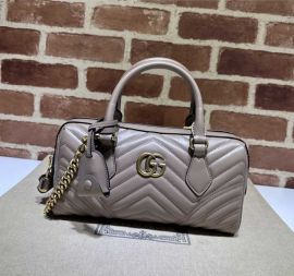 Gucci GG Marmont Nude Matelasse Chevron Leather Small Top Handle Bag 746319