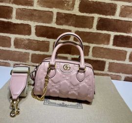 Gucci GG Matelasse Leather Mini Shoulder Bag Pink 702251