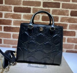 Gucci GG Matelasse Leather Tote Bag Black 728236