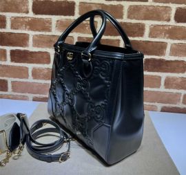 Gucci GG Matelasse Leather Tote Bag Black 728236