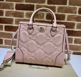 Gucci GG Matelasse Leather Tote Bag Pink 728236