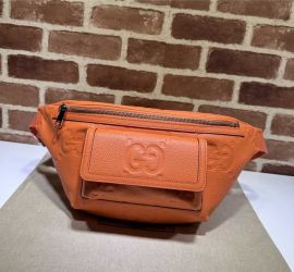 Gucci Orange Jumbo GG Leather Belt Bag 645093