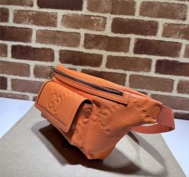 Gucci Orange Jumbo GG Leather Belt Bag 645093