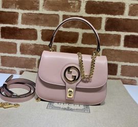 Gucci Light Pink Leather Blondie Top Handle Bag 735101