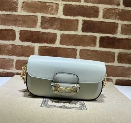 Gucci Horsebit White Leather 1955 Shoulder Bag 735178