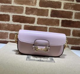 Gucci Horsebit Pink Leather 1955 Shoulder Bag 735178
