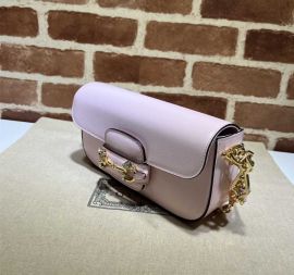 Gucci Horsebit Pink Leather 1955 Shoulder Bag 735178