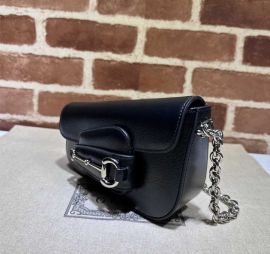 Gucci Horsebit 1955 Mini Leather Shoulder Bag Black 774209