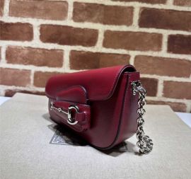 Gucci Horsebit 1955 Mini Leather Shoulder Bag Burgundy 774209