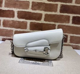 Gucci Horsebit 1955 Mini Leather Shoulder Bag White 774209