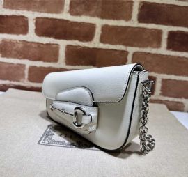 Gucci Horsebit 1955 Mini Leather Shoulder Bag White 774209