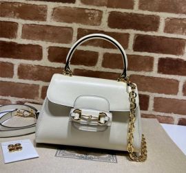 Gucci Horsebit 1955 Mini Shoulder Bag White Leather 703848