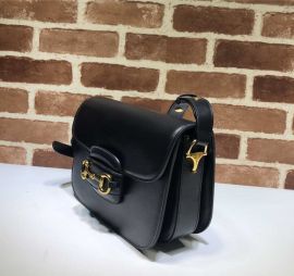 Gucci Horsebit 1955 Shoulder Bag Black Leather 602204