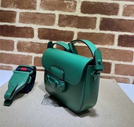 Gucci Horsebit 1955 Small Shoulder Bag Green Leather 726226