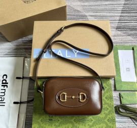 Gucci Horsebit 1955 Small Shoulder Bag Crossbody Bag Brown Leather 760196