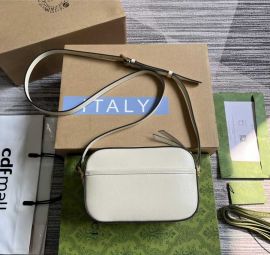 Gucci Horsebit 1955 Small Shoulder Bag Crossbody Bag White Leather 760196