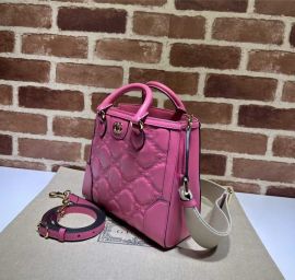 Gucci Rose Pink GG Matelasse Leather Mini Top Handle Bag 728309